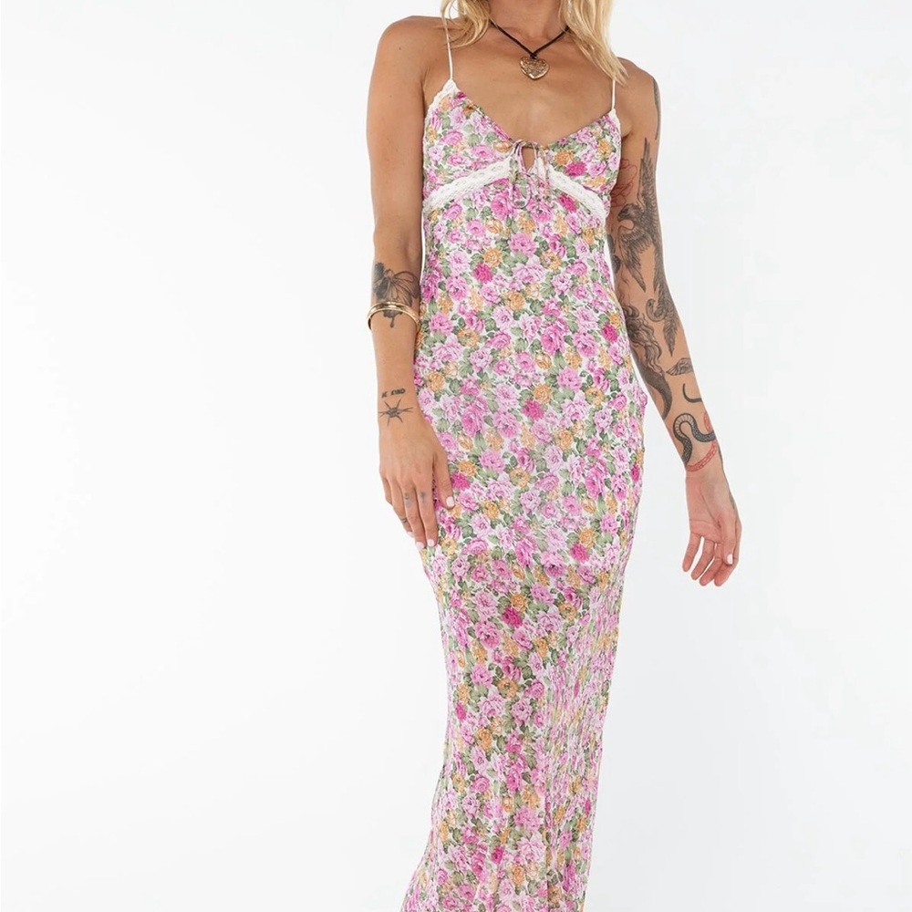 EMILY MAXI DRESS PINK FLORAL